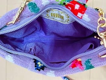 フェイラー ハイジドット パープル ポーチ 限定 パールストラップ付 新品 フェイラー ハイジドット パープル ポーチ 限定 パール
